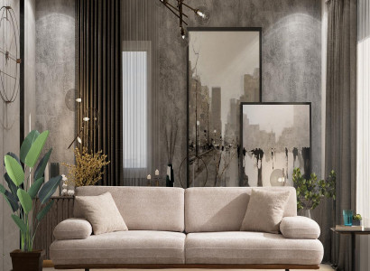 Living room Modern Three Seater Sofa Couch Design Upholstered Sofas Luxury Furniture